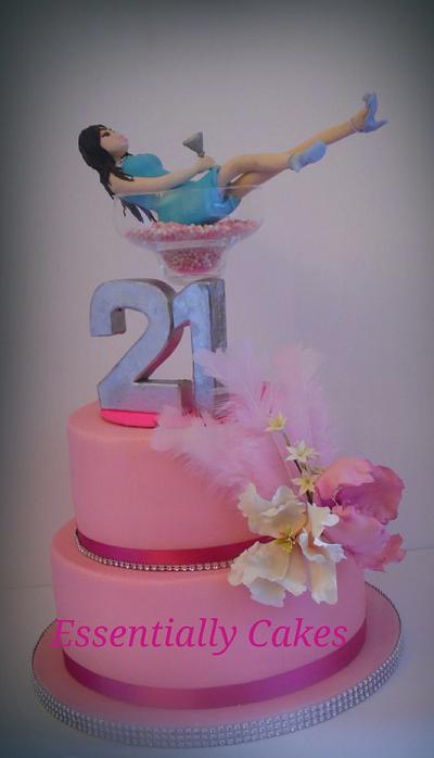 21st in Pink - Cake by Essentially Cakes