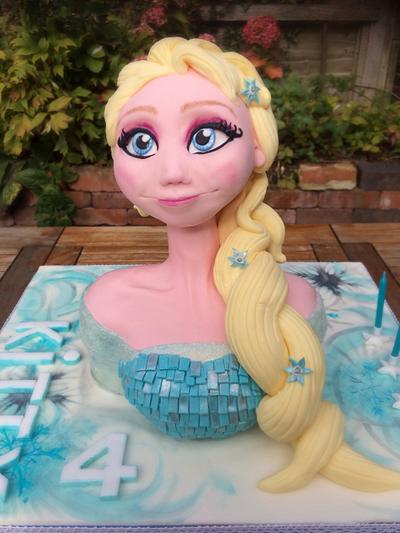 Elsa head and shoulders cake - Cake by Claire Ratcliffe