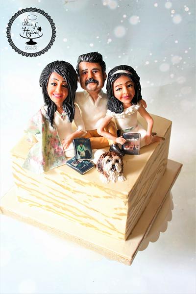 The Family Potrait (Sugar Caricatures) - Cake by Slice of Heaven By Geethu