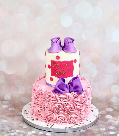 Girl baby shower cake  - Cake by soods