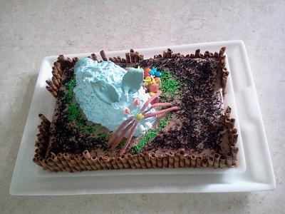 Rabbit in the garden - Cake by Poonam Ankur ShriShrimal