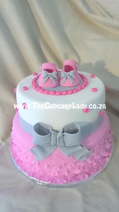 Baby Shoes for a Baby Shower - Cake by Angel, The Cupcake Lady