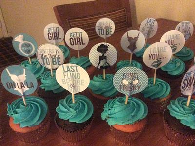 Bachelorette Cupcakes - Cake by CrumbsBakeryTX