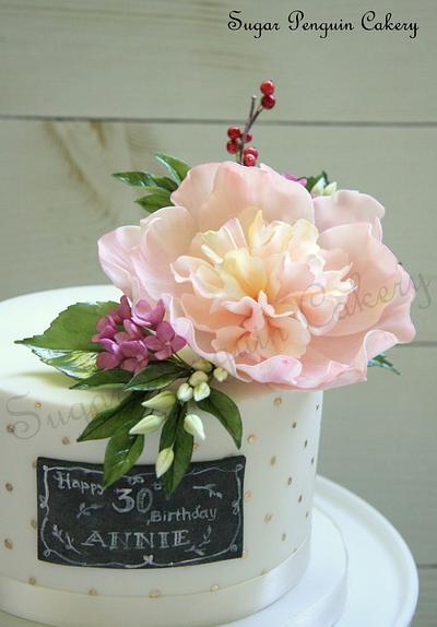 Modern Cake with a Botanical Twist - Cake by Ivone - Sugar Penguin Cakery
