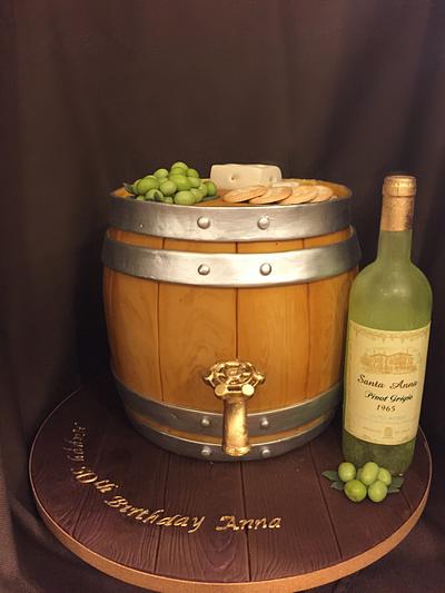 50th birthday Wine Barrel Cake - Cake by Dani