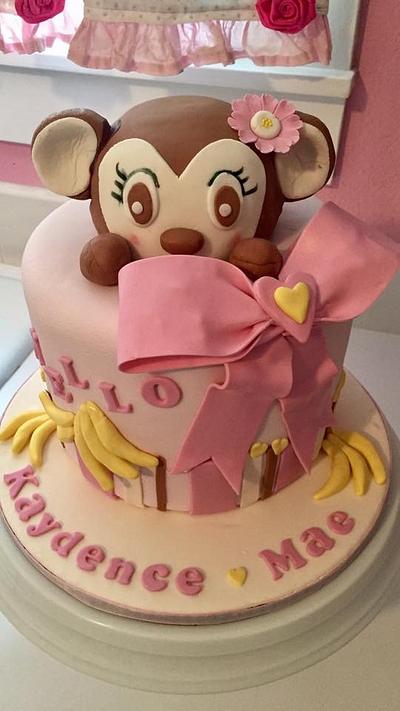 Monkey baby shower - Cake by Lori Goodwin (Goodwin Girls Cakery)