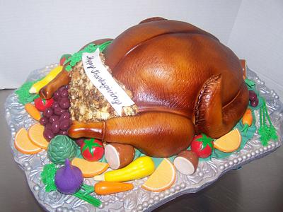 Roast Turkey Cake - Cake by Ladybug9