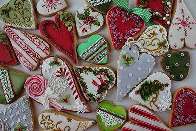 Christmas heart cookies - Cake by Bubolinkata