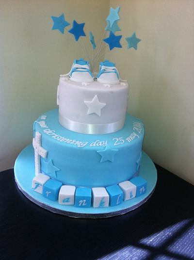 Christening bootie cake - Cake by George's Bakes