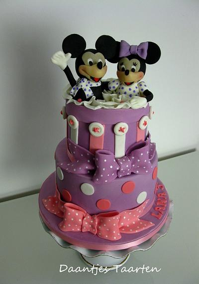 Micky and Minnie in a box - Cake by Daantje