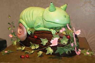Colin the Chameleon - Cake by Nina Stokes