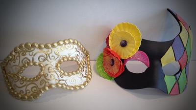 Mardi gras  masks - Cake by Skmaestas
