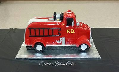 1956 Firetruck Cake - Cake by Michelle - Southern Charm Cakes