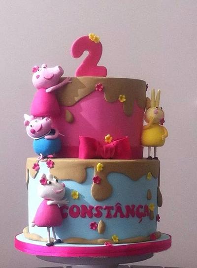 Peppa pig birthday cake - Cake by Ditoefeito (Gina Poeira)