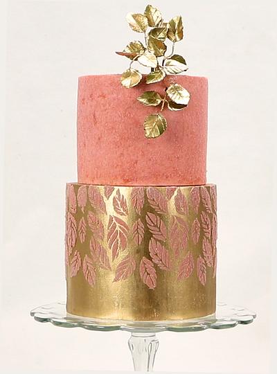 Stenciled Edible Velvet Cake - Cake by Pamela Jane