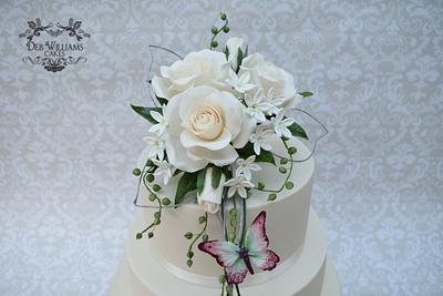 Rose bouquet wedding cake - Cake by Deb Williams Cakes