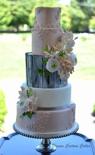 Rose Gold and Rough  - Cake by Elisabeth Palatiello