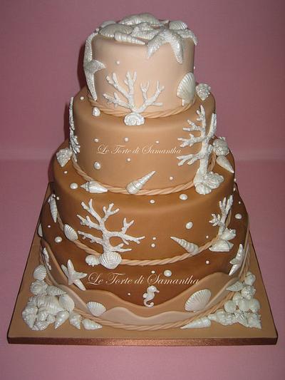SeaShell Wedding Cake - Cake by Samantha Camedda