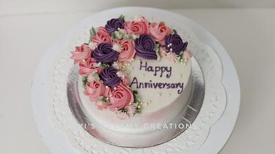 Anniversary cake - Cake by Urvi Zaveri 