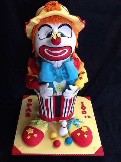 Cross eyed clown cake. - Cake by Mia