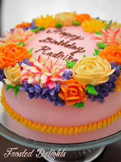 Floral Buttercream cake - Cake by Frosted Delights
