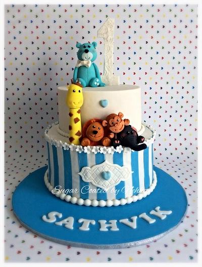 Teddy and friends cake :) - Cake by Sugar coated by Nehha