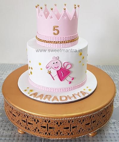 Peppa Crown cake - Cake by Sweet Mantra Homemade Customized Cakes Pune