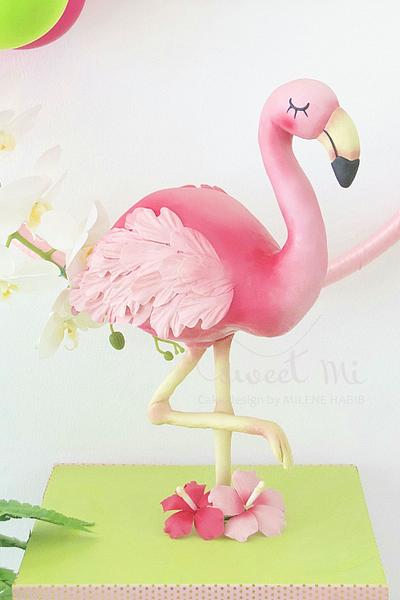 Let's flamingle - Cake by Milene Habib