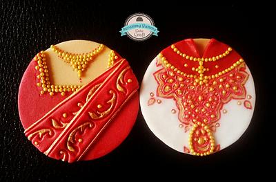 Asian /Indian wedding cupcake toppers - Cake by Dorota L Szablicka