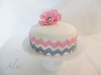 Little chevron cake - Cake by akve