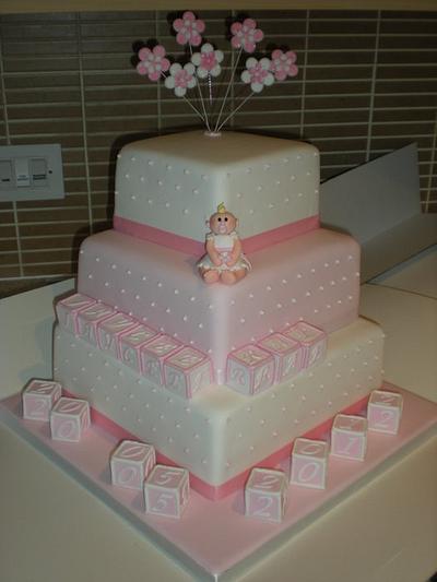 Jaycee Rae's christening cake - Cake by The Snowdrop Cakery