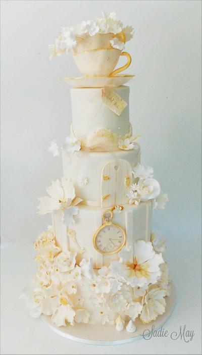 Ivory Alice inspired wedding cake  - Cake by Sharon, Sadie May Cakes 