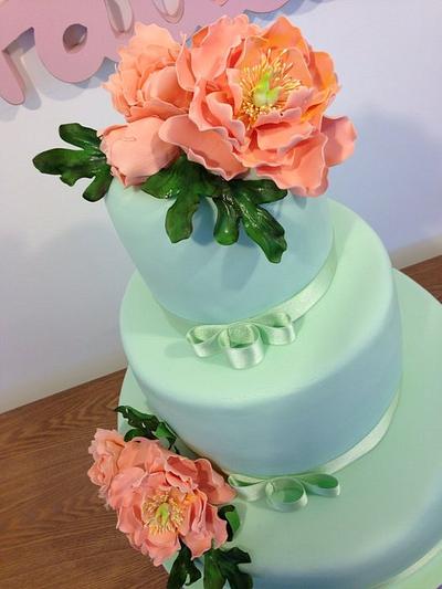 Peony cake - Cake by Chicca D'Errico