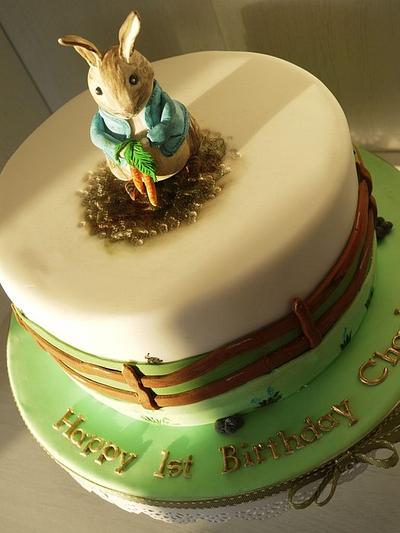 Peter Rabbit 1st Birthday Cake - Cake by Scrummy Mummy's Cakes