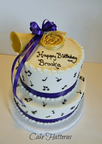 A French Horn for Brooke - Cake by Donna Tokazowski- Cake Hatteras, Martinsburg WV