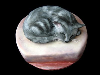  Sleeping kitten cake - Cake by Marina Danovska