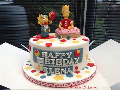 Maggie & Bart Simpson - Cake by Sweet Lakes Cakes