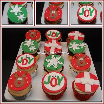 Christmas JOY & REINDEER Cupcakes  - Cake by It's a Cake Thing 