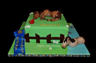 horse cake - Cake by Andrea'sCakeCreations