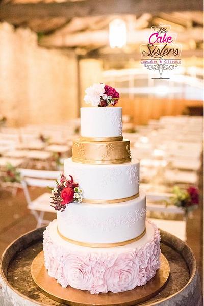 ruffle wedding cake - Cake by little cake sisters