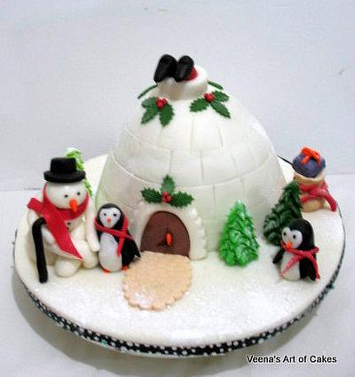 Christmas Igloo Cake  - Cake by Veenas Art of Cakes 