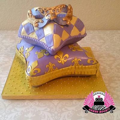 Sweet Sixteen Masquerade Pillow Cake - Cake by Cakes ROCK!!!  