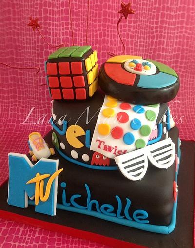 80s themed 40th birthday - Cake by Lanamaycakes