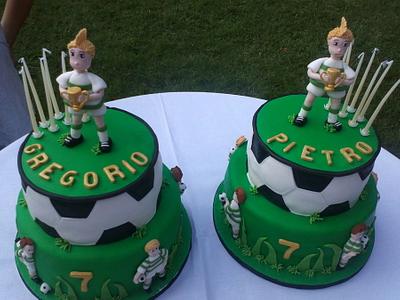 soccer cakes for twins - Cake by Milena