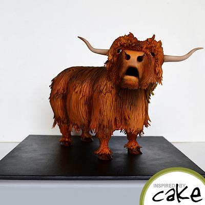 Highland Cow or "Heelin Coo" - Cake by Inspired by Cake - Vanessa