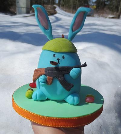 Military Bunny - Cake by JulieFreund