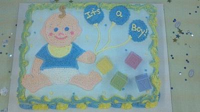 Baby Boy Shower Cake - Cake by Teresa Coppernoll