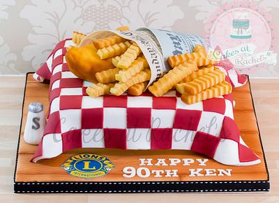 Fish and Chips Cake - Cake by CakesAtRachels