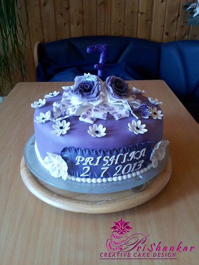 Purple White Margerita - Cake by Mary Yogeswaran