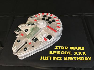 Star Wars Millennium Falcon - Cake by Cakes-by-Ashley